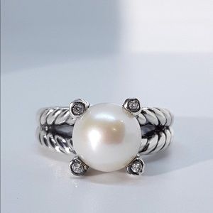 David Yurman Pearl with Diamonds Ring